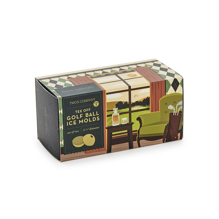 S/2 Golf Ball Ice Mold In Gift Box