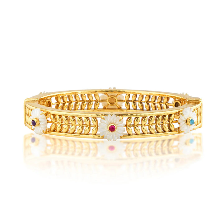 Villandry Fleur Vine Hinged Bangle, S,M, Multi