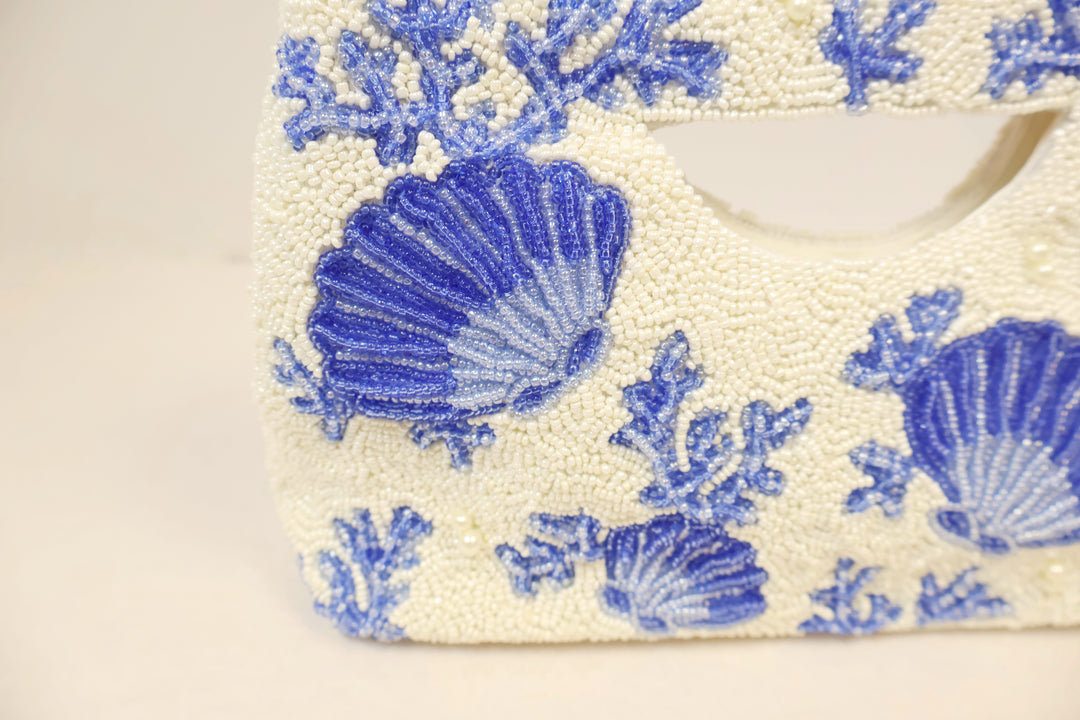Cut Out Handle Coral Shell - Dk Blue