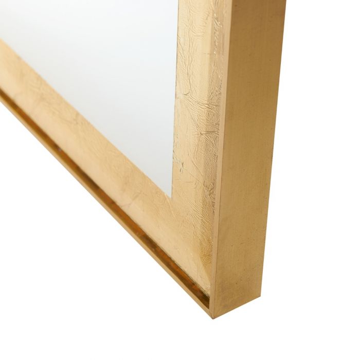 Gold Leaf Convex Square Mirror