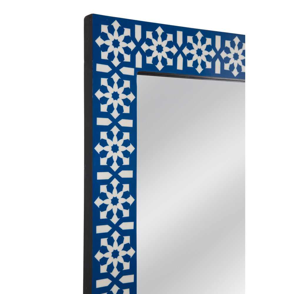Blue Bone Inlay Floor Mirror