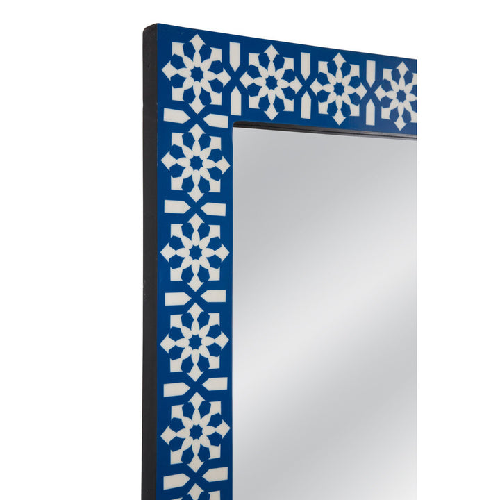 Blue Bone Inlay Floor Mirror