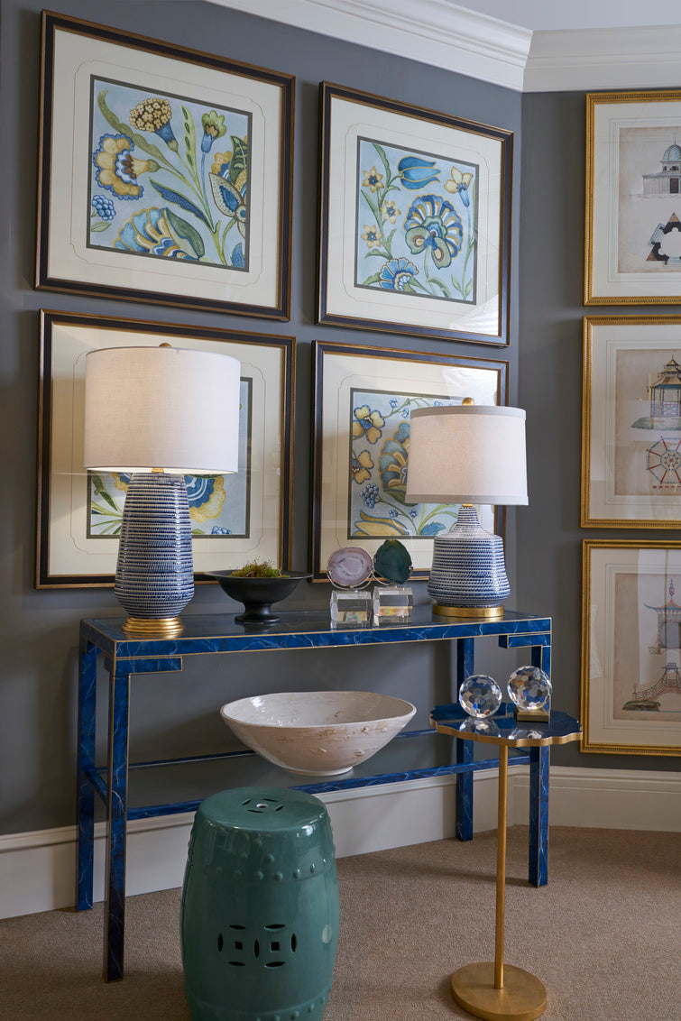 Blue Beehive Lamp