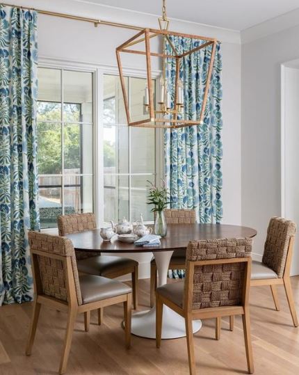 Brass &amp; Rattan Wrapped Lantern
