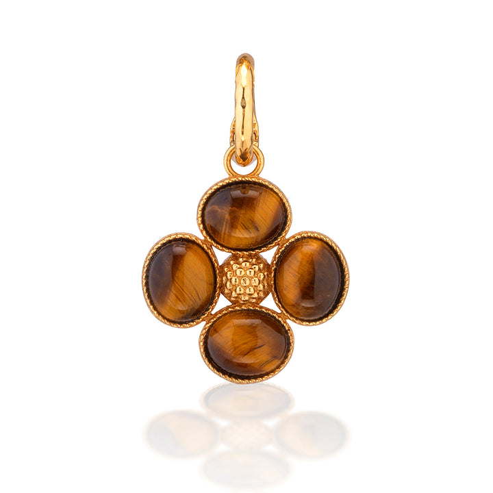 Berry Clover Double Sided Charm/Pendant- Tiger&