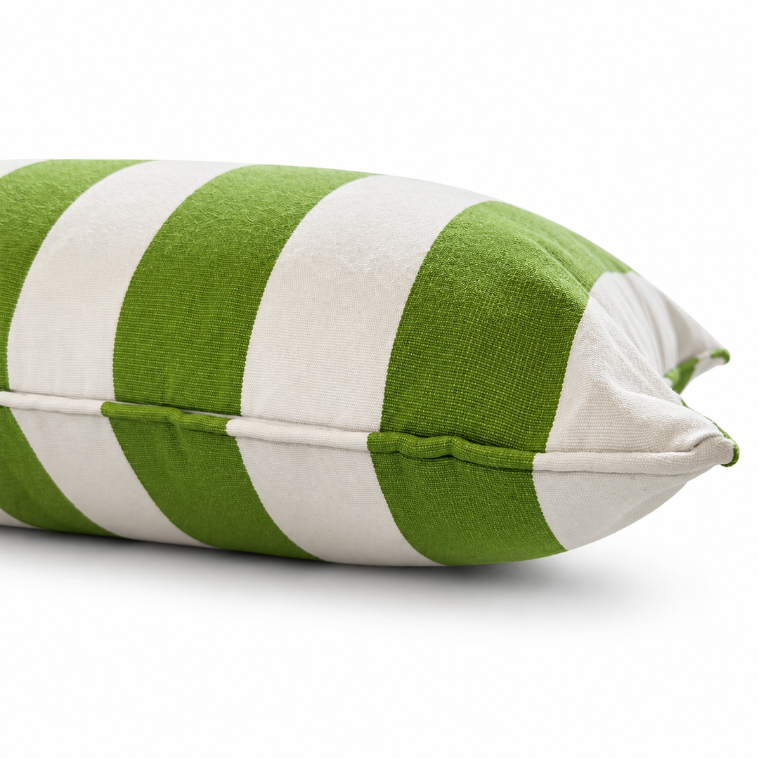 Oceana Stripe Outdoor Lumbar Pillow - Lime
