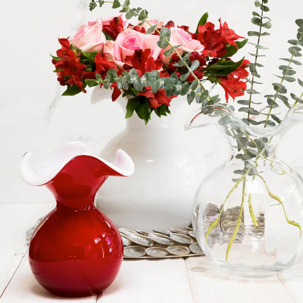 Red Hibiscus Bud Vase