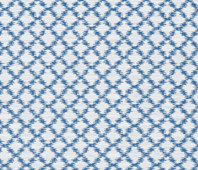 Ikat Diamond Outdoor Lumbar Pillow - Cobalt