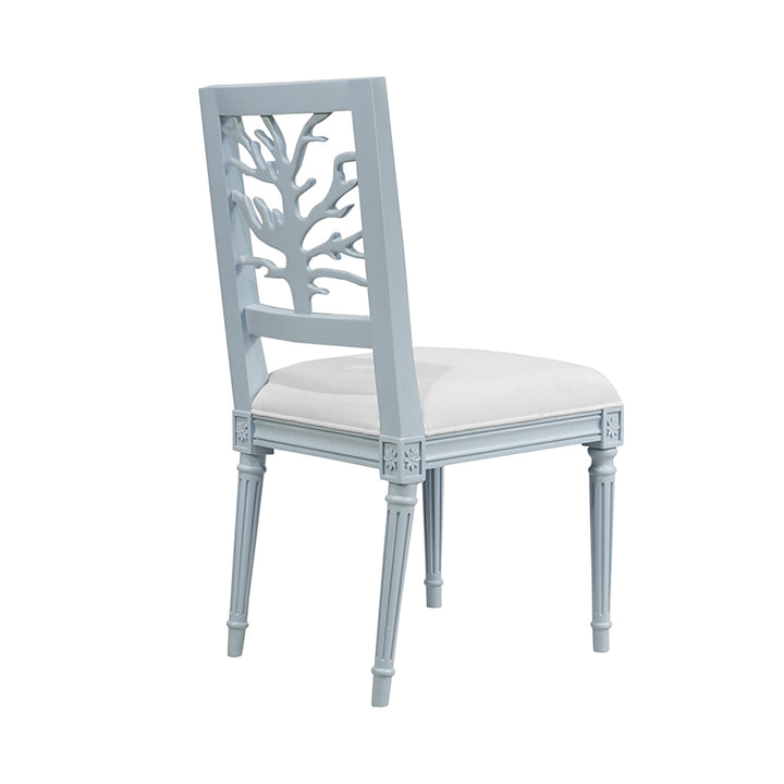Coral Backed Dining Chair- Light Blue