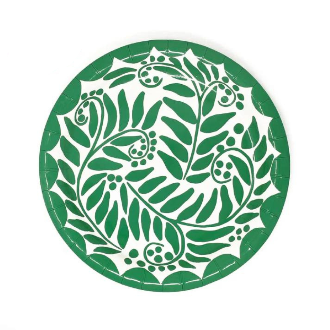 7" Green Paper Plates