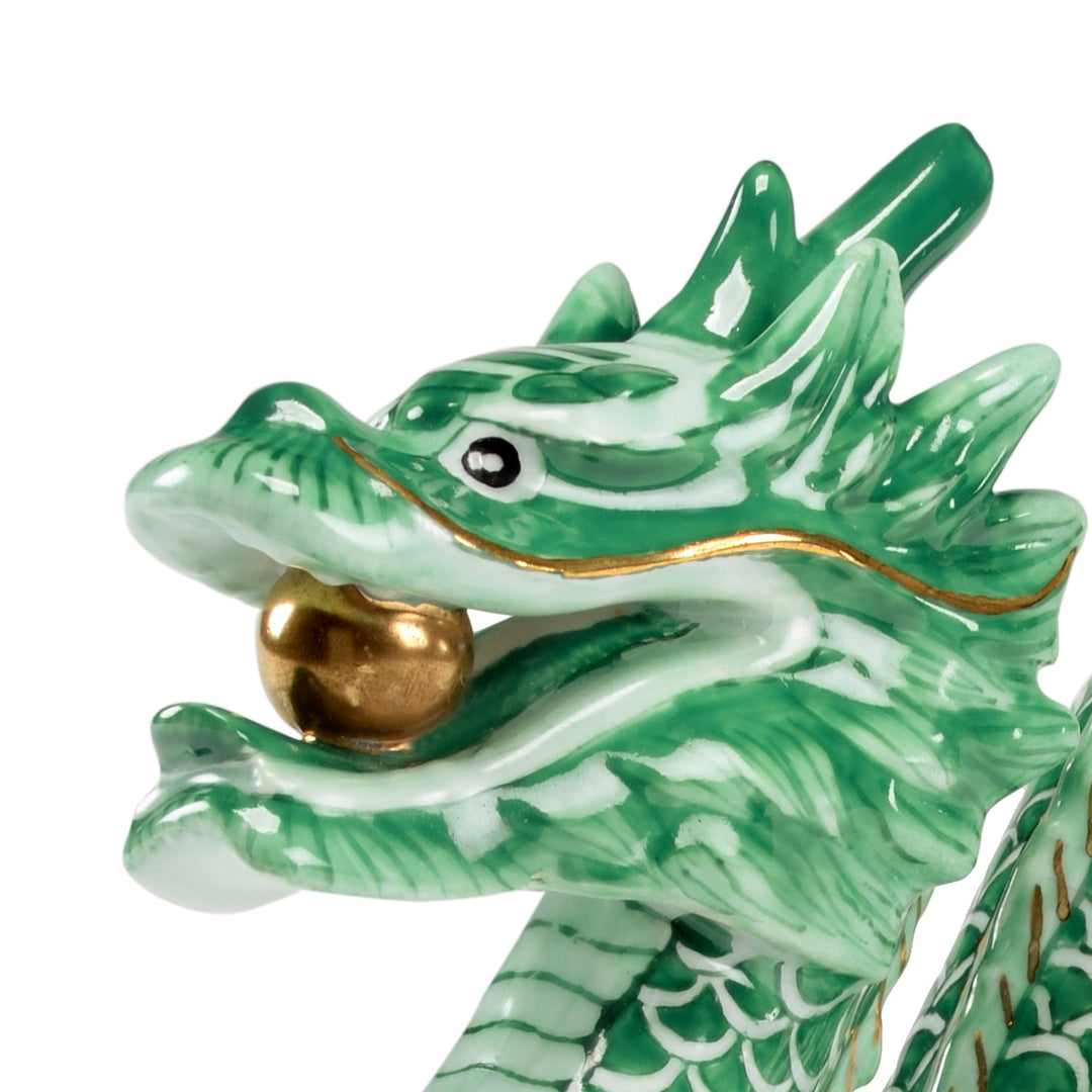 Green Porcelain Dragon Pair