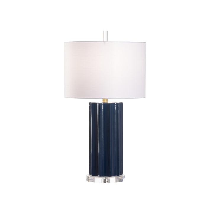 Navy Column Lamp