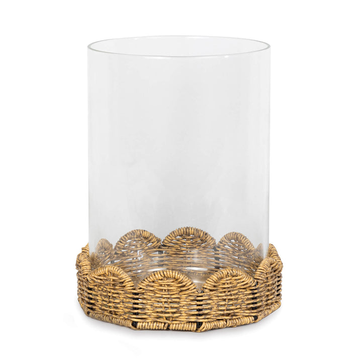 Scalloped Rattan Hurricane - Large