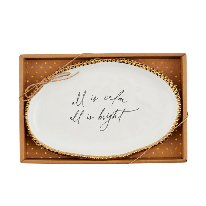 All Is Calm Bead Sentiment Plate