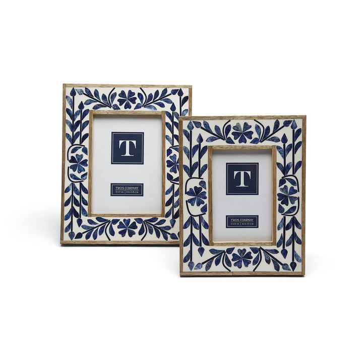 Blue Belle Bone Inlay Photo Frame