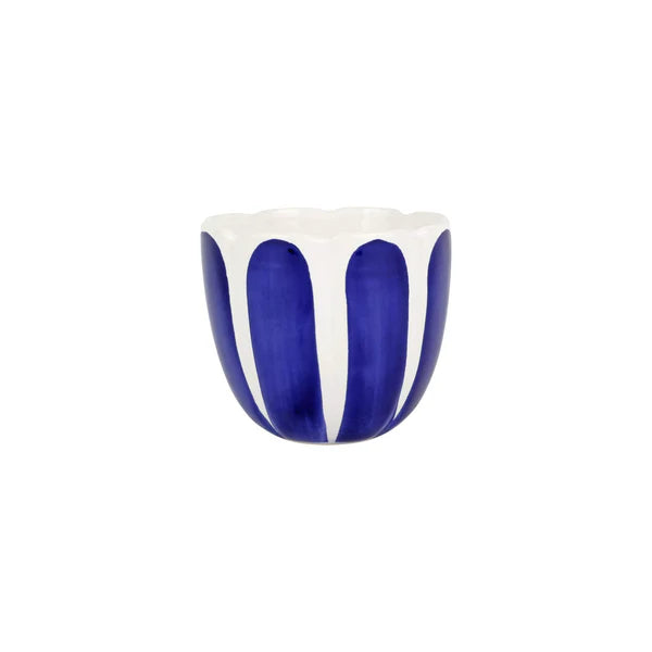 Cobalt Striped Tulip Cachepot