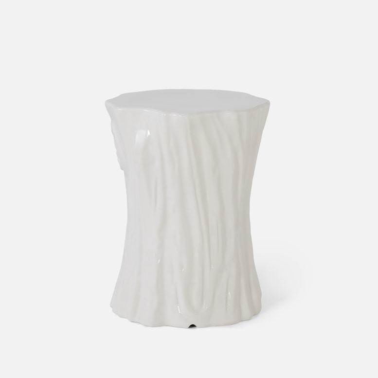 White Tree Stump Stool