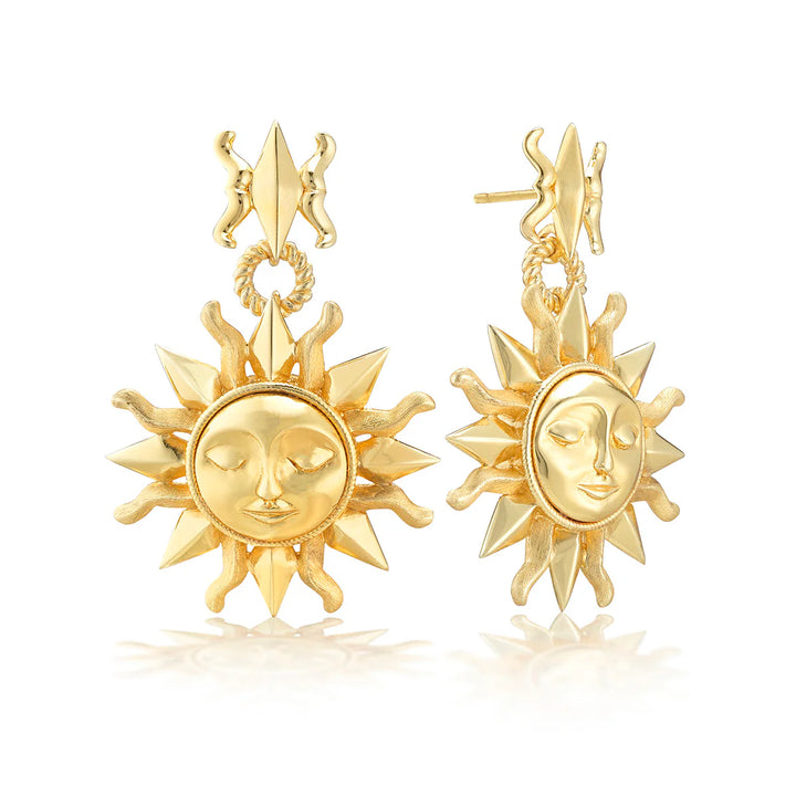 Soleil Drop Earrings, Gold