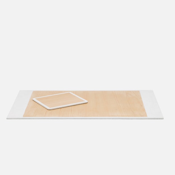 White Rattan Blotter &amp; Mouse Pad Set