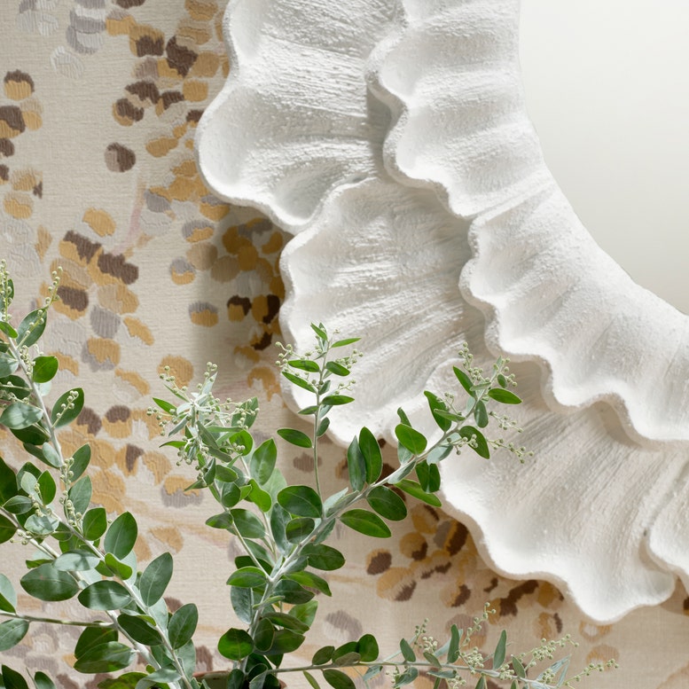 Textured Floral Mirror
