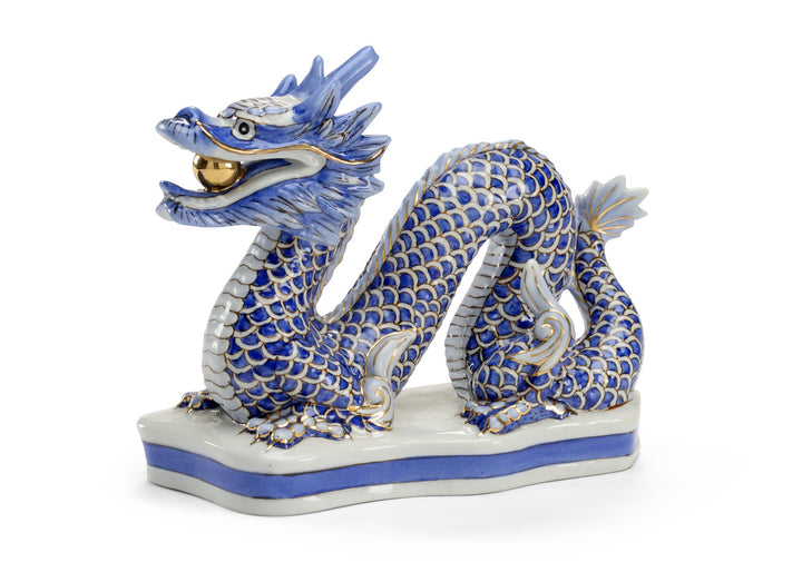 Blue Porcelain Dragon Pair