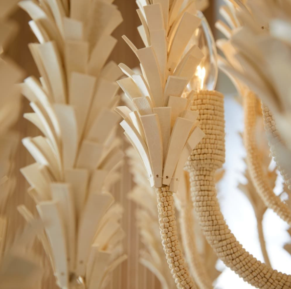 Ivory Coconut Shell Chandelier