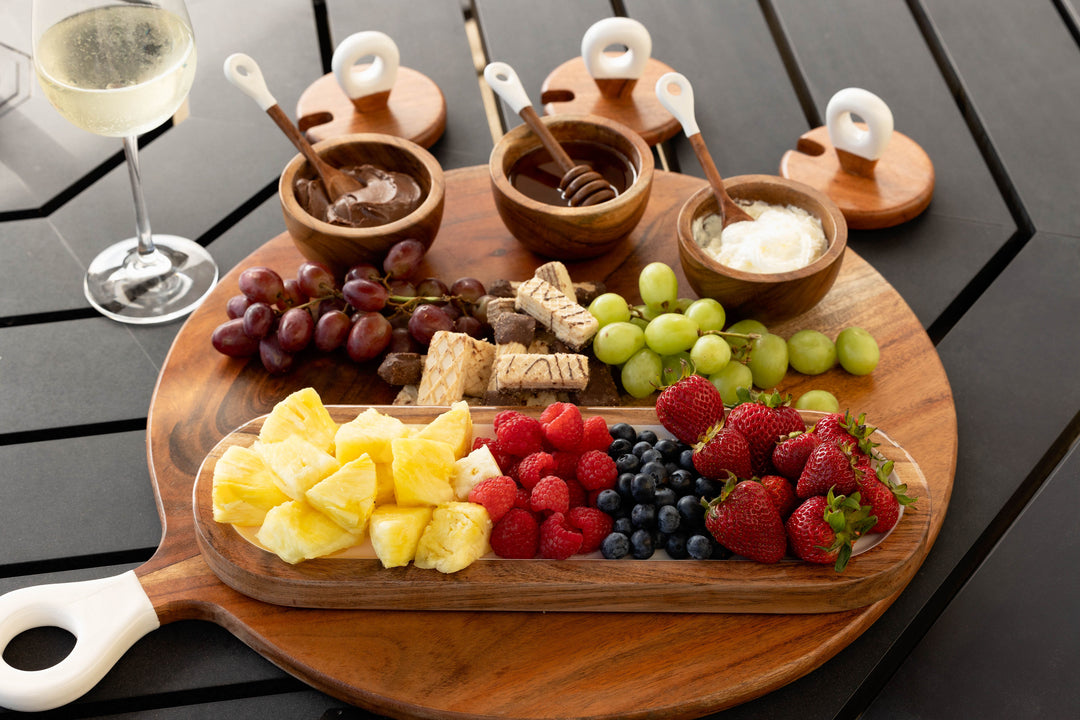 Acacia Wood Dipping Bowl Set