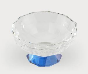 Crystal Glass Bowl Blue Base