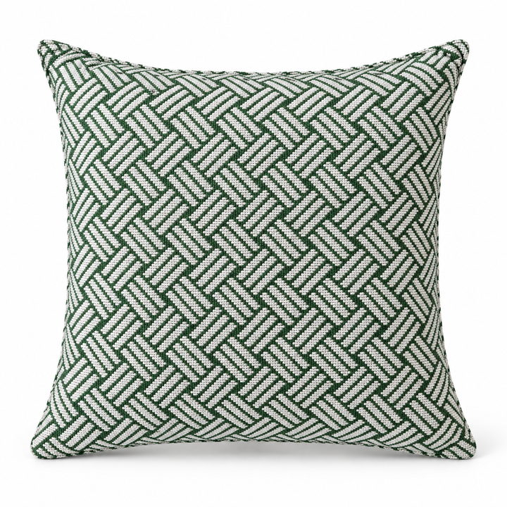 Lattice Outdoor Pillow - Palm Leaf