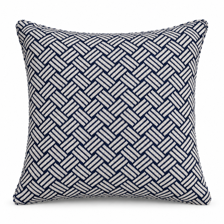 Lattice Outdoor Pillow - Lapis
