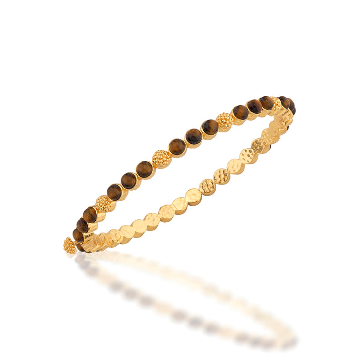 Berry Gem Petite Hinged Bangle- Tiger&