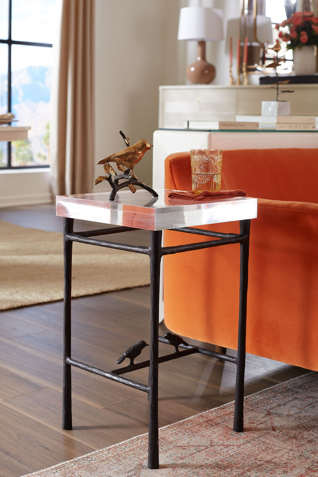 Robin Accent Table-Blackened Bronze