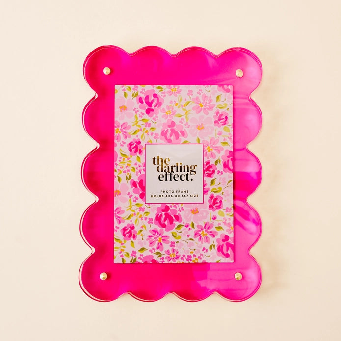 Rectangle Scalloped Acrylic Frame