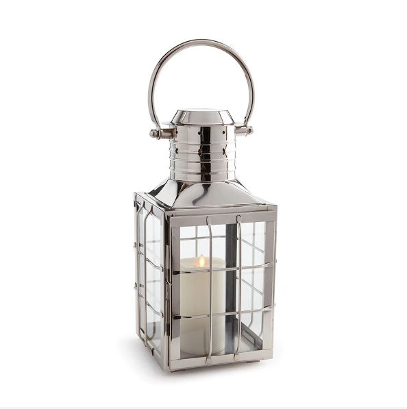 Nantucket Outdoor Silver Lantern- Large