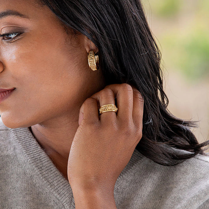 Berry Vine Ring, Size 8, Gold