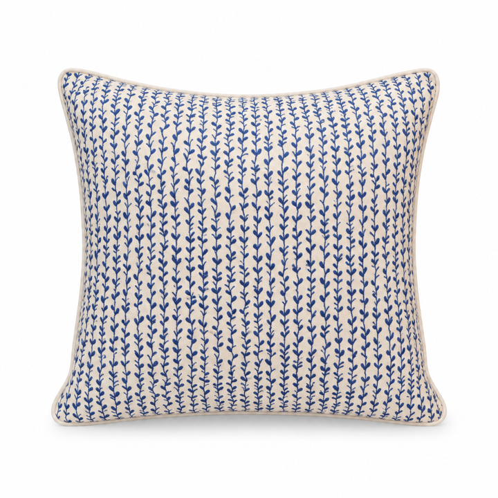 Blue Embroidered Pillow