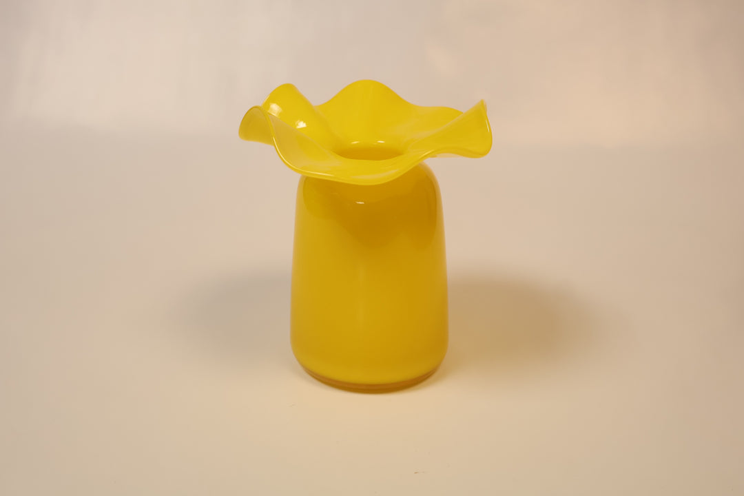 Medium Ruffle Bud Vase- Yellow
