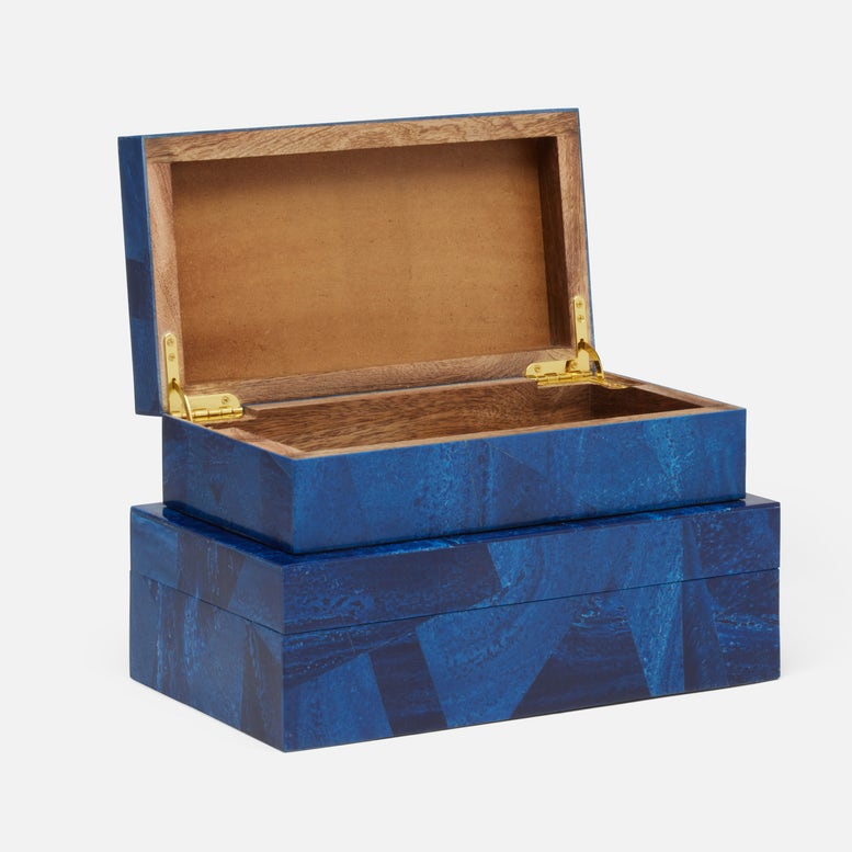 Blue Marbled Resin Box