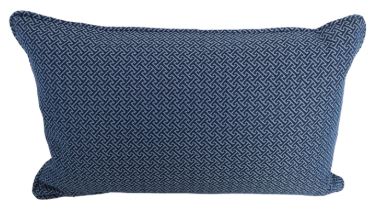 Mandarin Weave Pillow-Indigo