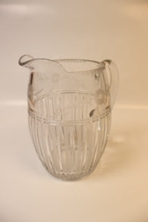 Clear Etched Vase