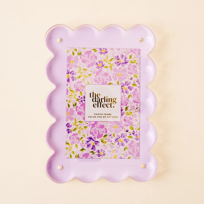 Rectangle Scalloped Acrylic Frame