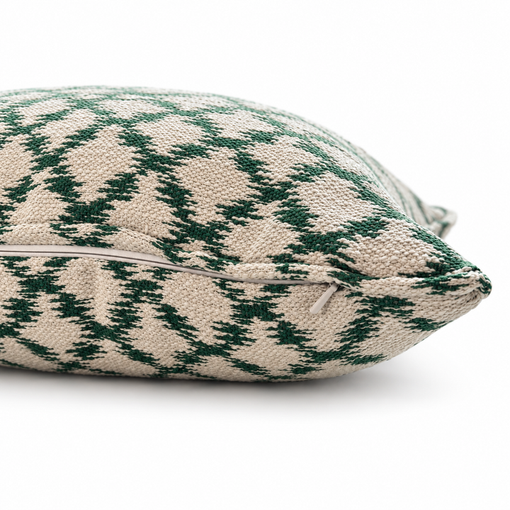 Ikat Diamond Outdoor Lumbar Pillow - Palm Leaf