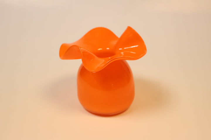 Mini Ruffle Bud Vase- Orange