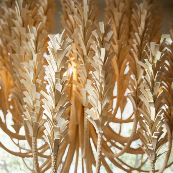 Ivory Coconut Shell Chandelier