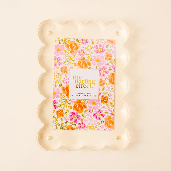 Rectangle Scalloped Acrylic Frame