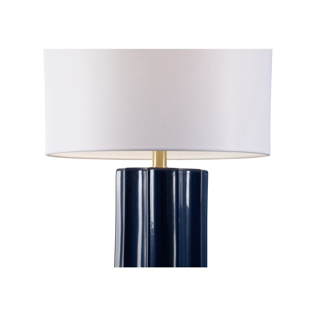 Navy Column Lamp