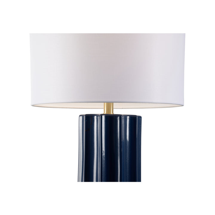 Navy Column Lamp