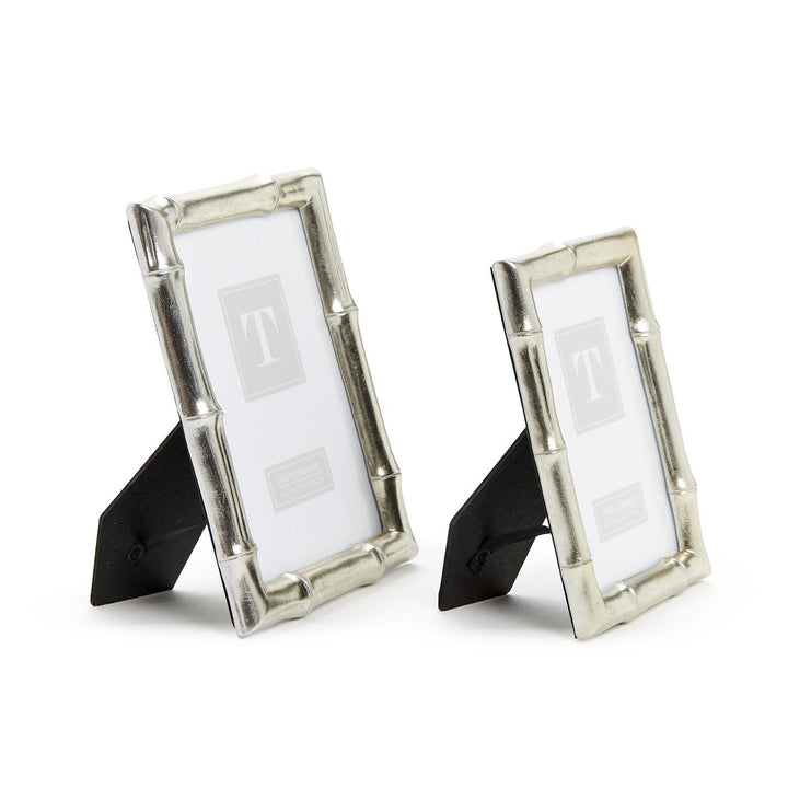 Silver Faux Bamboo Photo Frame