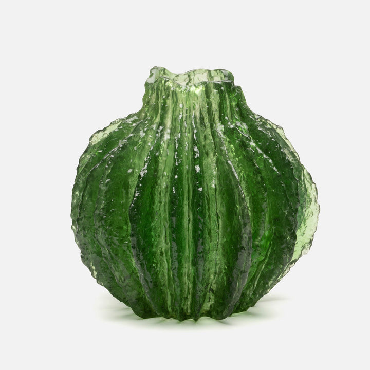 Resin Vase, Green