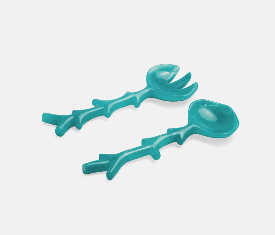 Turquoise Resin Serving Set